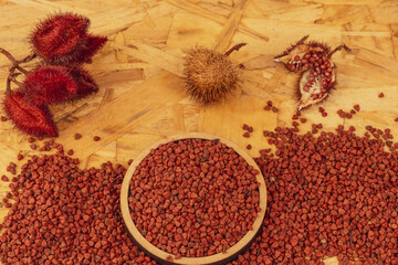 Red annatto seeds powder - Bixa orellana