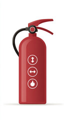 Fire safety equipment red fire extinguisher design for emergency preparedness