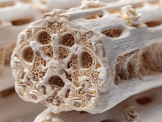 Intricate Cross-section of Coral Structure with Natural Patterns