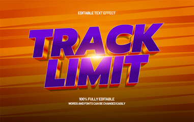 Track Limit Editable Text Effect &ndash; Fast Motion Bold Typography for Racing, Game, and Sport Design