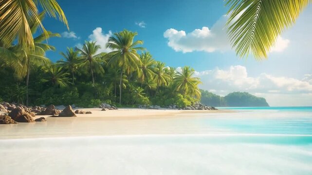 Tropical Beach at Mid Summer Summer Solstice
