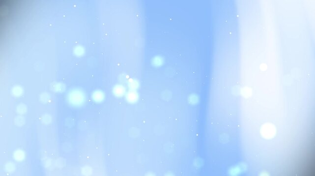 Clean and minimal blue background with sparse hexagonal particles and soft light rays