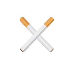 Fototapeta premium no smoking symbol with two crossed cigarettes