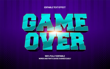 Game Over Editable Text Effect &ndash; Retro Arcade Style Typography for Game Title and Poster