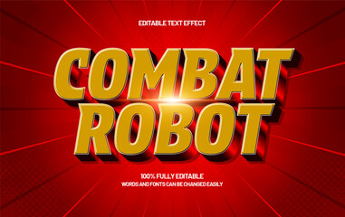 Combat Robot Editable Text Effect &ndash; Futuristic Mechanical Typography for Game, Poster, and Logo
