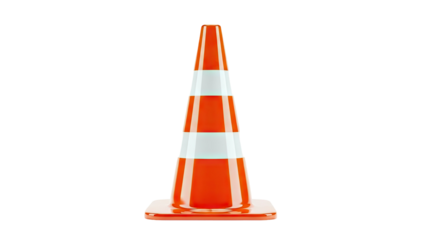 Orange and White Traffic Cone