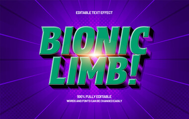 Bionic Limb Editable Text Effect &ndash; Futuristic Mechanical Typography for Game, Poster, and Logo