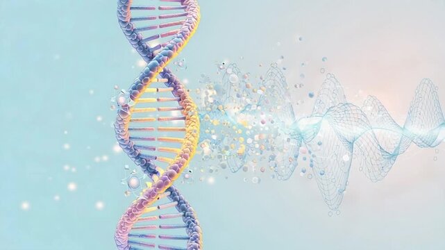 DNA double helix structure model.