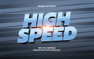 High Speed Editable Text Effect &ndash; Fast Motion Bold Typography for Racing, Game, and Sport Design