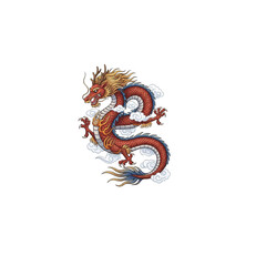 Fototapeta premium Traditional Chinese Dragon Illustration 2.