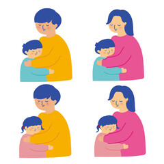 親子のハグ/Parent-child hug