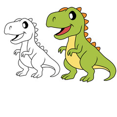 Obraz premium vector illustration of dinosaur