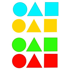 set of abstract geometric shapes and icons