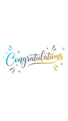 Congratulations message in colorful elegant typography