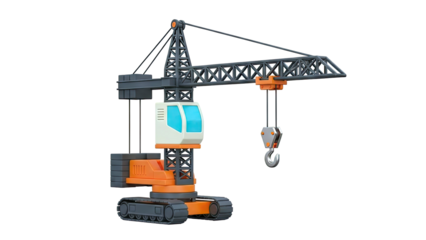 Toy Tower Crane with Tracks