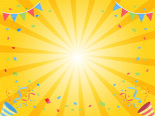 アニーバーサリー集中線背景イラスト