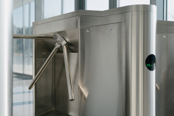 Turnstiles in the office building