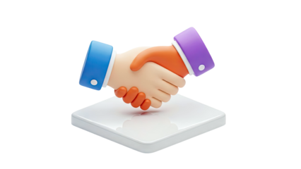 3D Handshake Illustration