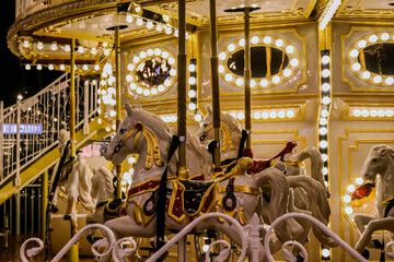 merry go round at christmas market © Yoshima