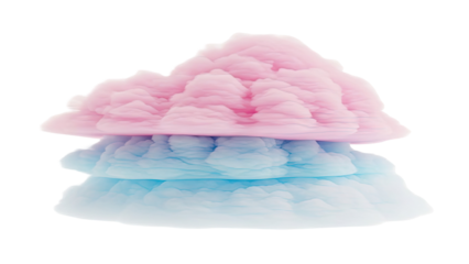 Abstract Pink and Blue Cloud Formation