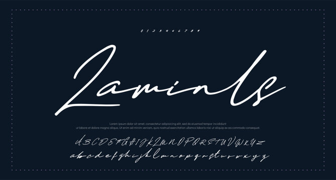 Elegant Script Font Alphabet Typography 