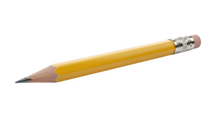 Pencil isolated on transparent background education elements png