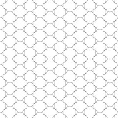 Seamless Islamic Quatrefoil Geometric Pattern in Black on Dark Background