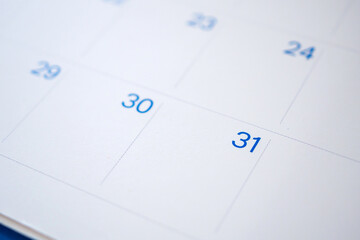 calendar page date background business planning appointment meeting concept