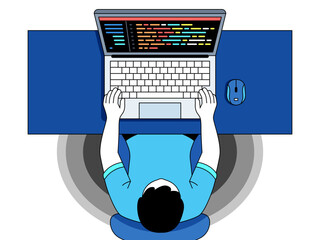 Top View Coding Workspace