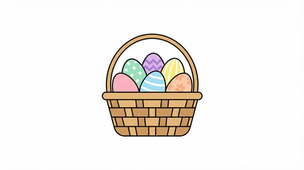 easter eggs in basket