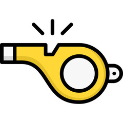 whistle icon illustration design with filled outline