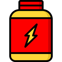 protein icon illustration design with filled outline