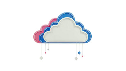 Layered Cloud Shapes with Geometric Danglers