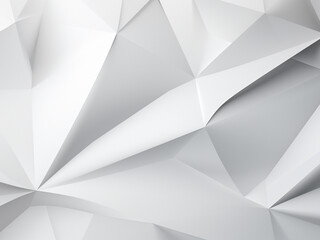 Fototapeta premium Modern geometric white background with triangular shapes and shadows