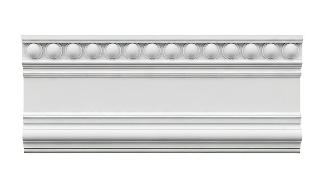 White architectural molding with decorative bead and fillet detail