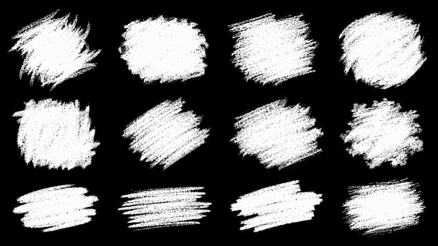 Collection of white brush strokes.