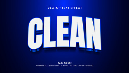 clean editable text effect 3d