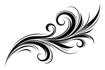 Fototapeta premium Elegant illustration of a decorative swirl depicting graceful curves for design embellishment