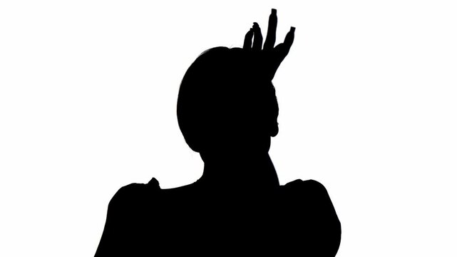 Female Silhouette Dancing in Slow Motion &mdash; Close-Up Mask for Double Exposure (Add Mode Compositing)