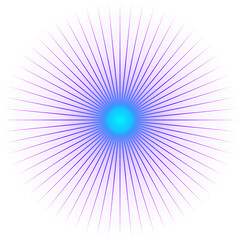 Vibrant Purple Blue Radial Burst Neon Geometric Shape