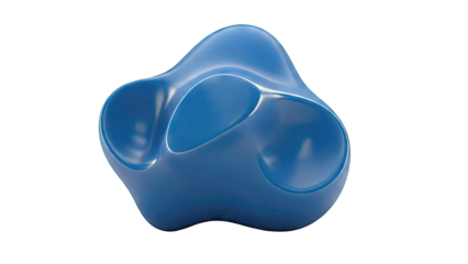 Abstract Blue Organic Sculpture