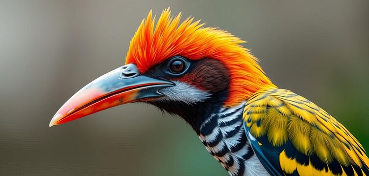 Close-up of a vibrant baza bird in its natural habitat,  forest,  ornithology