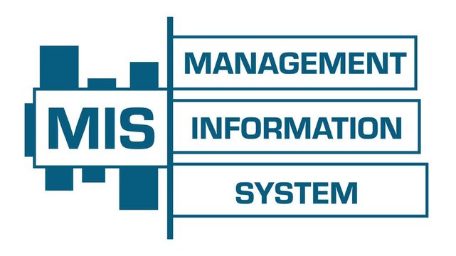 MIS - Management Information System Blue Rectangles Moving Text 