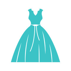 Elegant women clothes icon