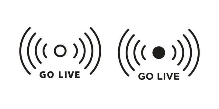 Go live icons for web developers and designers,