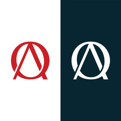 Letter AO creative shape monogram unique logo stock vector and vector art.