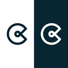 Initial Circle Letter C Logo Design Vector Template. Creative Abstract Letter C Logo Vector Stock Vector.