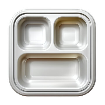 Metal container with three compartments durable metal container featuring three distinct sections for organized storage