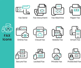 3D Fax Machine Icon for Office Communication