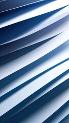 Fototapeta premium Abstract view of overlapping, curved, blue and white surfaces